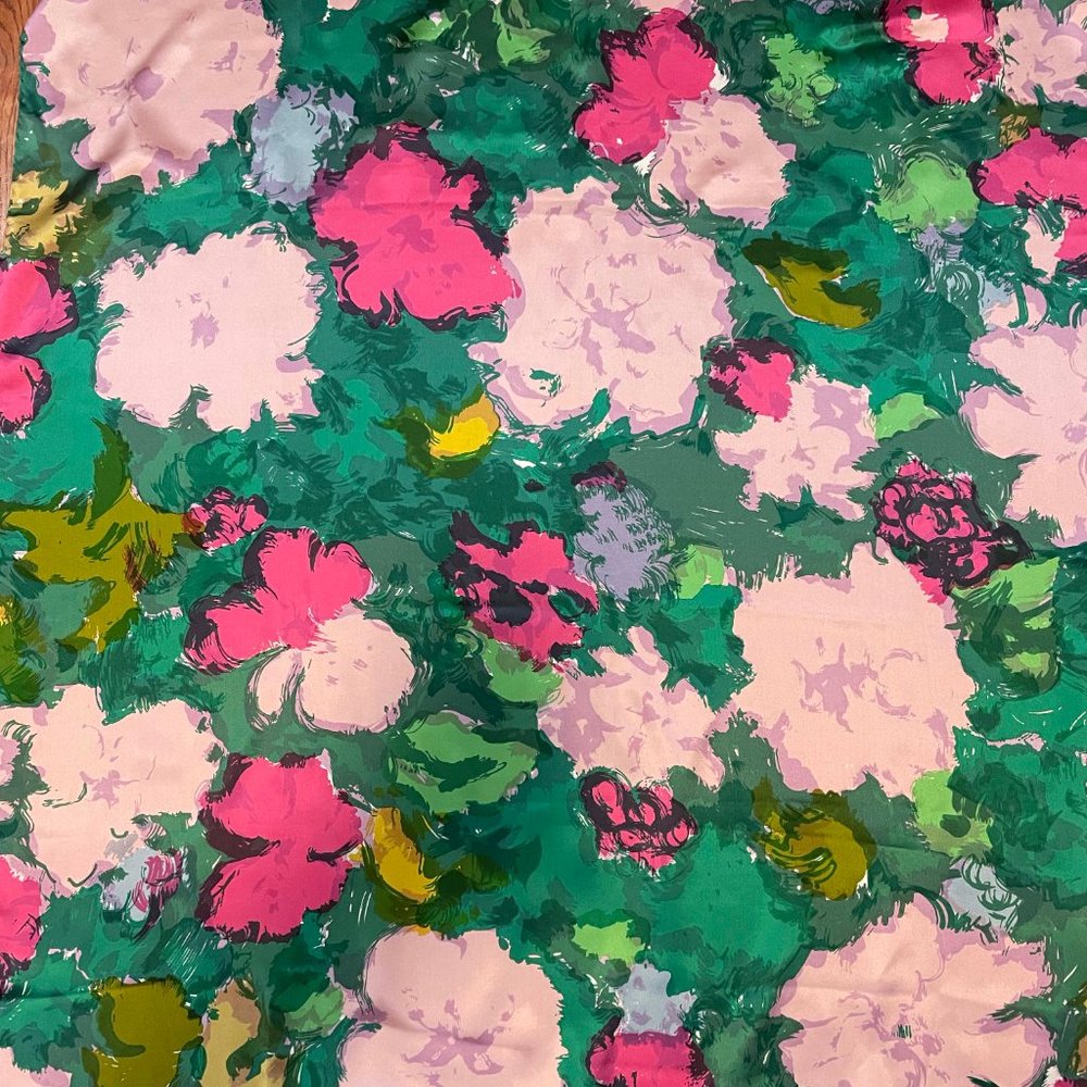 BALENCIAGA Silk Floral Print Scarf